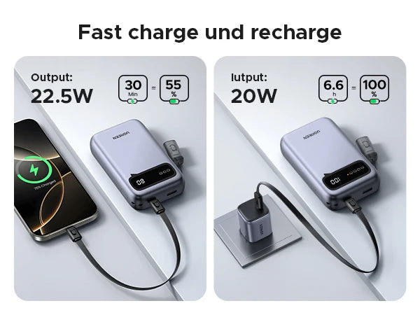 20000mAh Fast Charging Power Bank - Portable 22.5W USB-C Charger Tidesmit