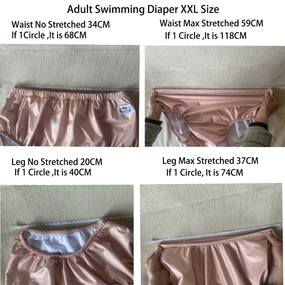 XL Size Oversize ABDLS Adult Nappy Pool Diapers Waterproof Pants Adult Swimming Diapers For Special Need Man And Women Disabled