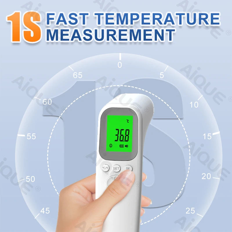 JUSTLANG Forehead Digital Thermometer LED Non Contact Infrared Medical Thermometer Body Temperature Fever for Baby Adults