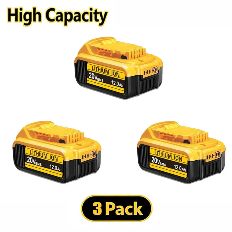 For DeWalt 18v 20V Lithium Ion Batteries 20V 12Ah DCB203 Li ion Battery Replacement DCB206 DCB205 DCB204 DCB200Power Tools