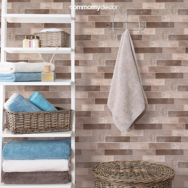 1pc/9pcs Backsplash Tile Sticker Self Adhesive Wall Sticker Peel and Stick Tile Sticker Waterproof 15cm x 30cm