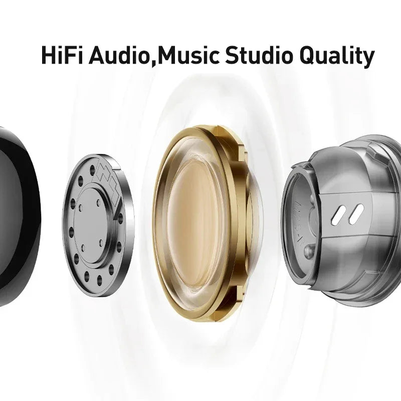 Baseus Bowie M2s ANC Earphone Bluetooth 5.3 Hybrid -48dB Noise Cancellation Wireless Headphone Support 3D Spatial Audio Earbuds Tidesmit