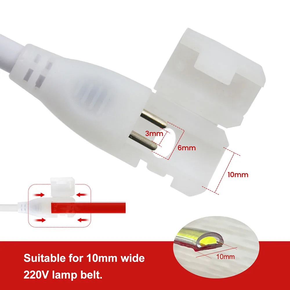220V RA90 COB LED Strip Light Bright Waterproof Driver Build In 10cm Can Be Cut 240LEDs/M Flexible Adhesive Tape Home Decoration