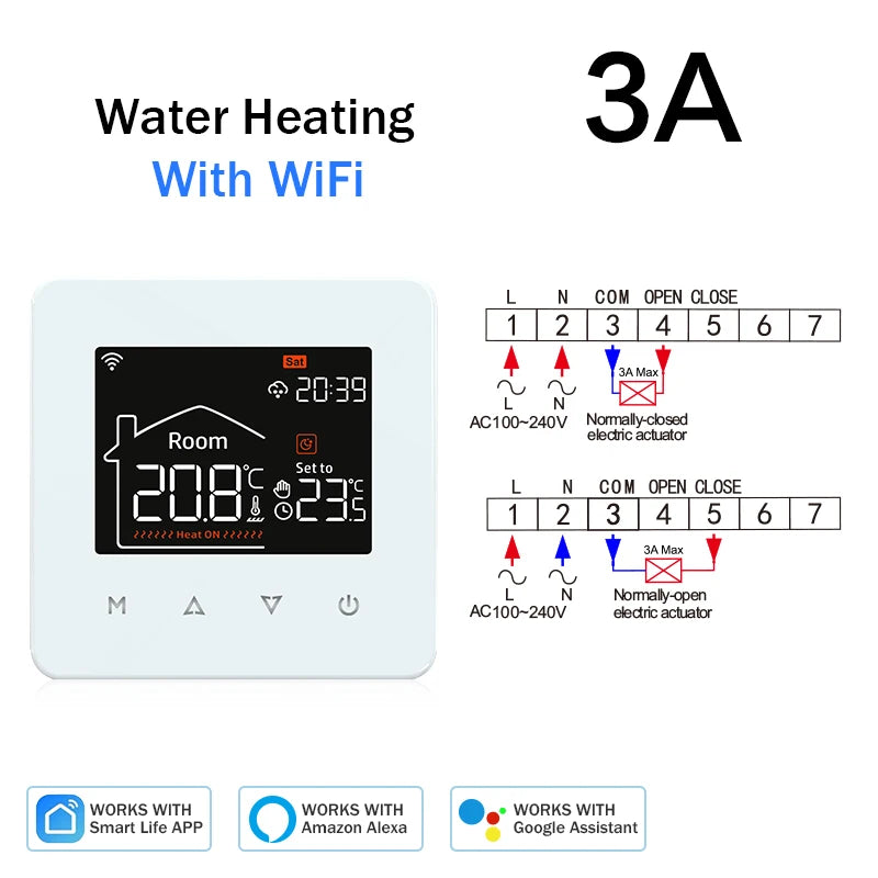 Tuya Smart Home Wifi Thermostat For Underfloor Heating Smart Thermostat Boiler Temperature Controller 220V Alexa Google Home