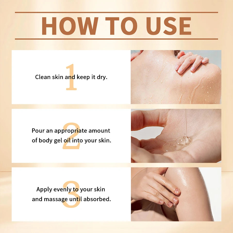 Vitamin C Turmeric Radiant Body Gel Oil Soften Dry Skin Radiant Finish Body Oil Nourishing Moisturizing Body Care Non-Greasy