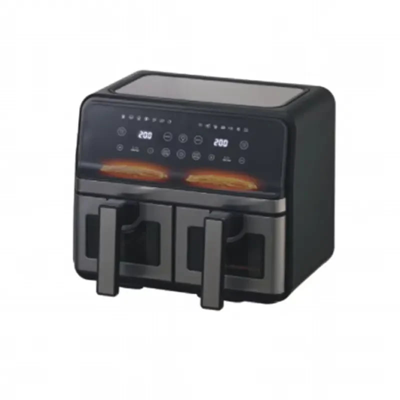 CBT Hot Sale Double Air Fryer With Dual Basket 8L 9L 10L Two Dual Zone 2 Basket Deep Air Fryer Electric Deep Fryer