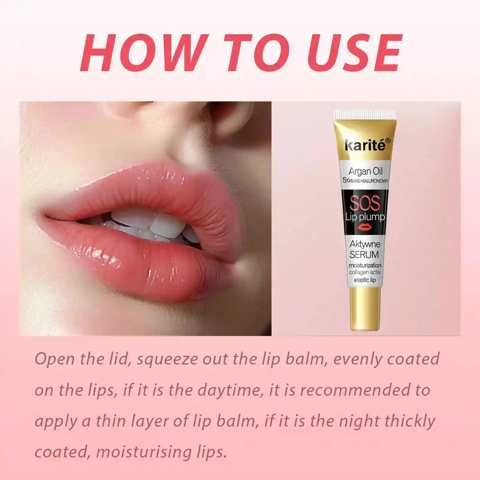 Argan Oil Lip Plumping Essence – Nourishing Hydrating Balm for Soft Lips Lip Care Tidesmit