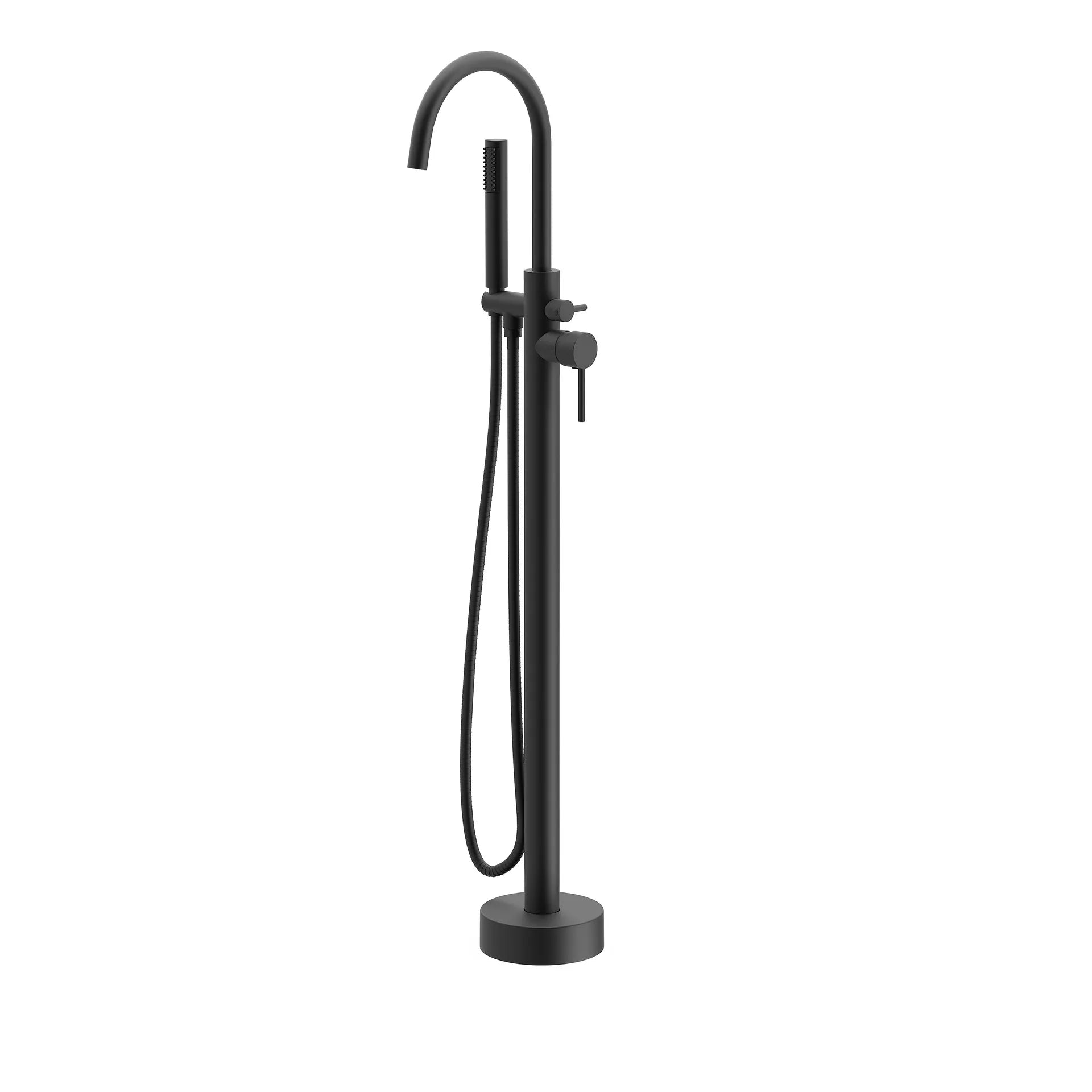 【Local Stock】Floor Free Standing Bathtub Faucet Mixer Single Handle Hot Cold Water Mixer Rotation with Handshower Bathtub Shower