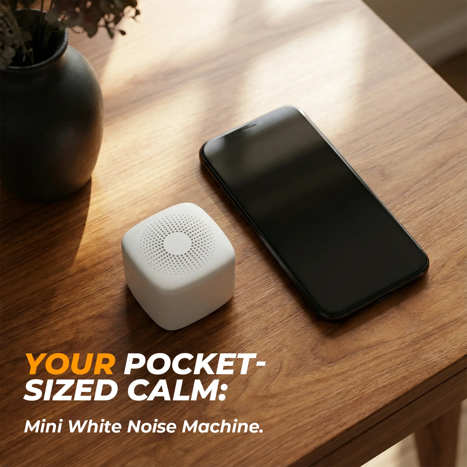 Mini Portable White Noise Machine for Travel Office Adult Sleep Rechargeable Night Light with 30 Sounds and Timer Birthday Gift