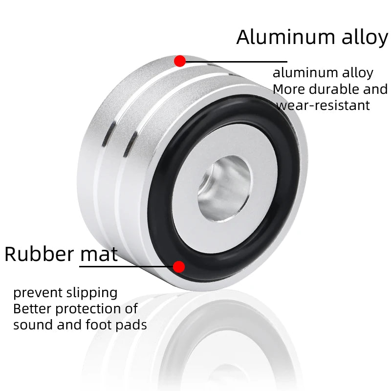 Super Premium 4PCS Hifi Speaker Spikes Stand Feet Pad Aluminum Alloy for Speaker DAC Shock Absorbing Foot Pad