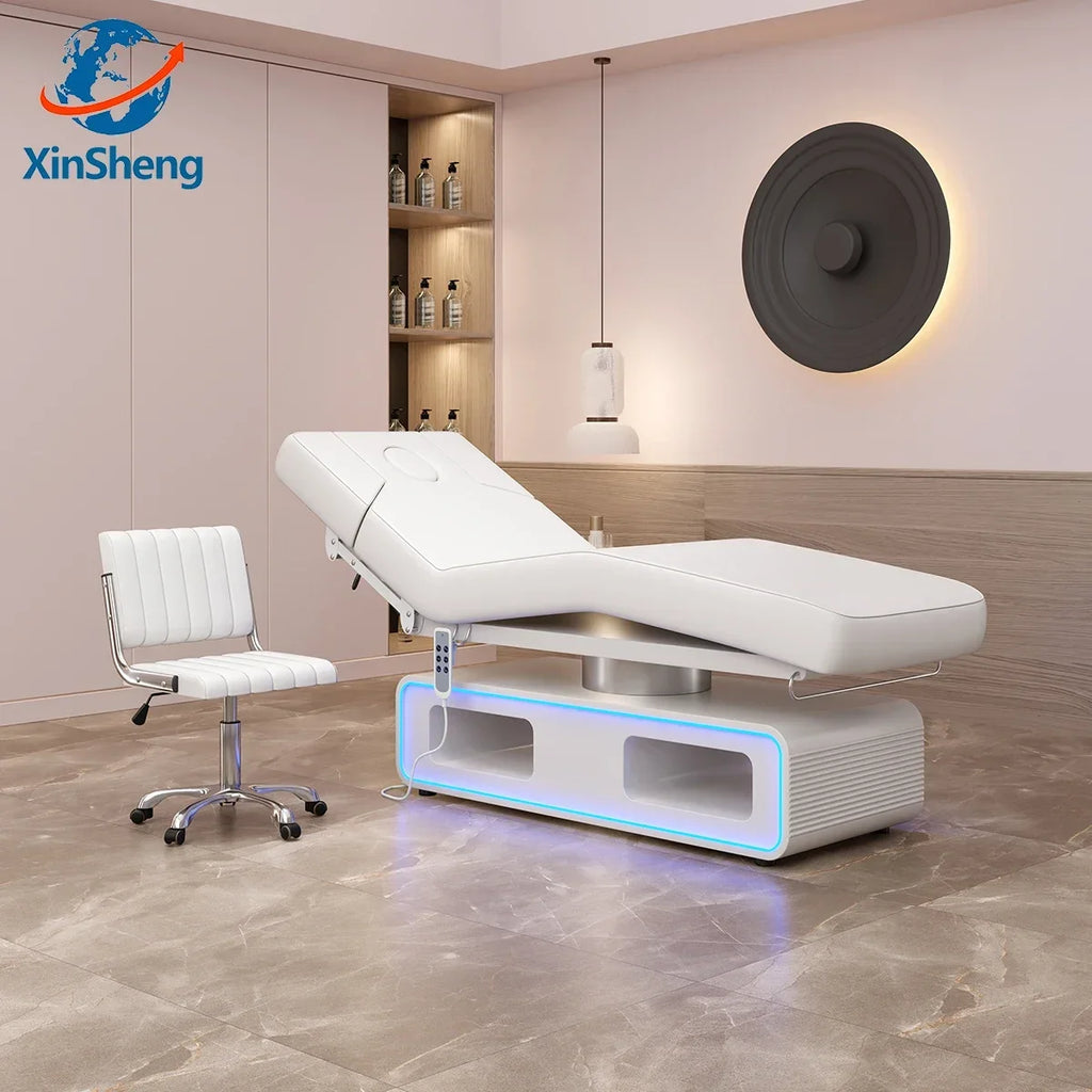 Electric Lifting Facial Beauty Bed - Adjustable Massage Chair Massage Chairs White Tidesmit