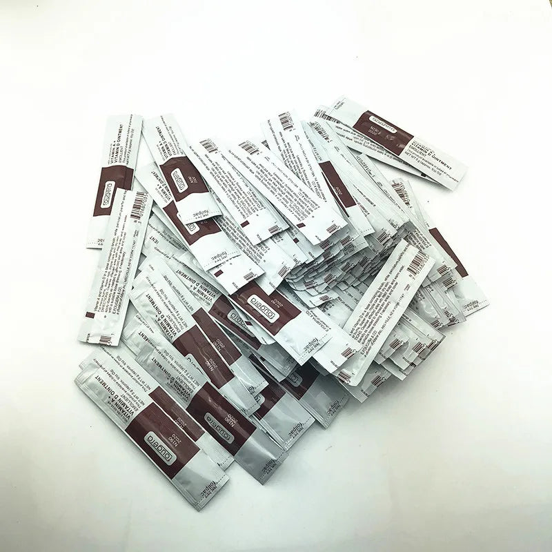 100Pcs Fougera Tattoo Repair Aftercare Vitamin Ointment A&D Anti Scar Healing Gel Cream Permanent Makeup Eyebrow Lip Supplies