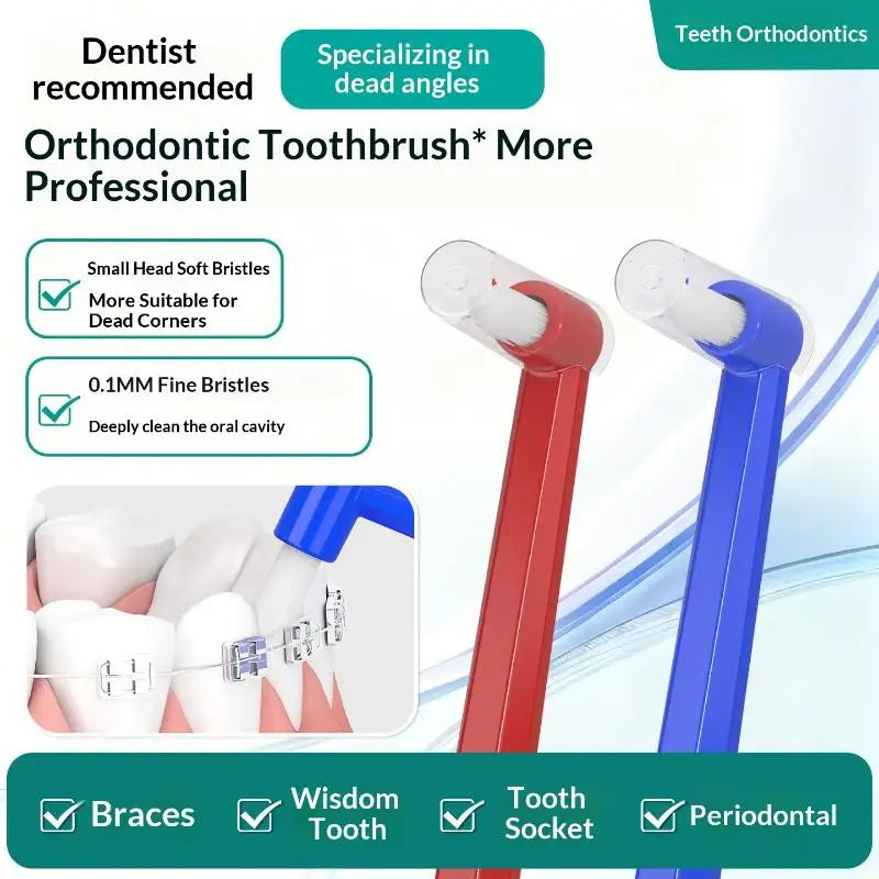 Soft Hair Small Head Single-Beam Toothbrush For Interdental Cleaning Adult Oral Care Deep Cleaning Tool For Teeth Implants