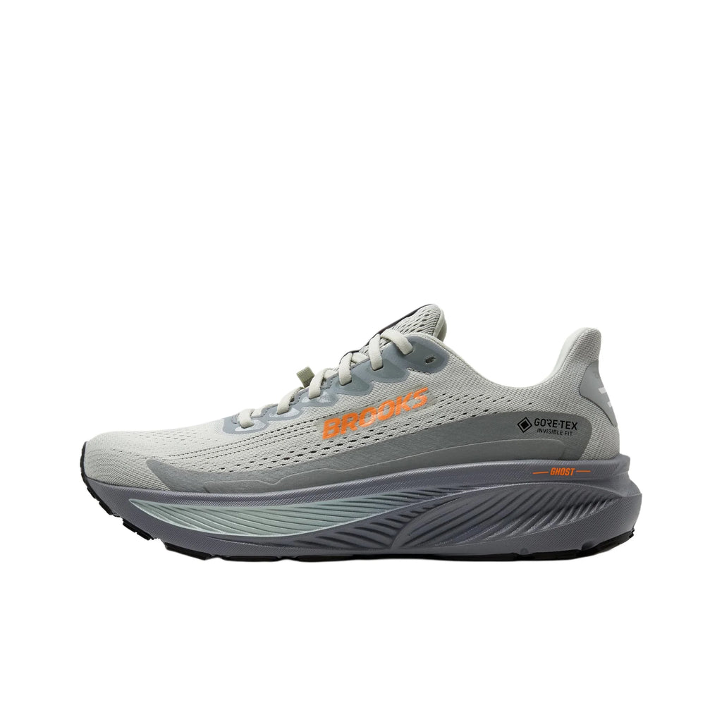 Brooks Ghost 17 Waterproof Running Shoes Men's Gray Orange 110462-1D-022