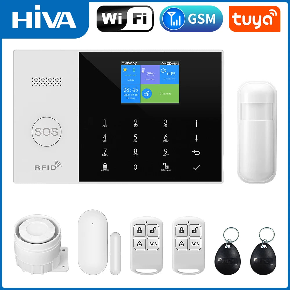 Wireless Home Alarm System with WiFi App Control & Smart Integration A EU Plug Tidesmit