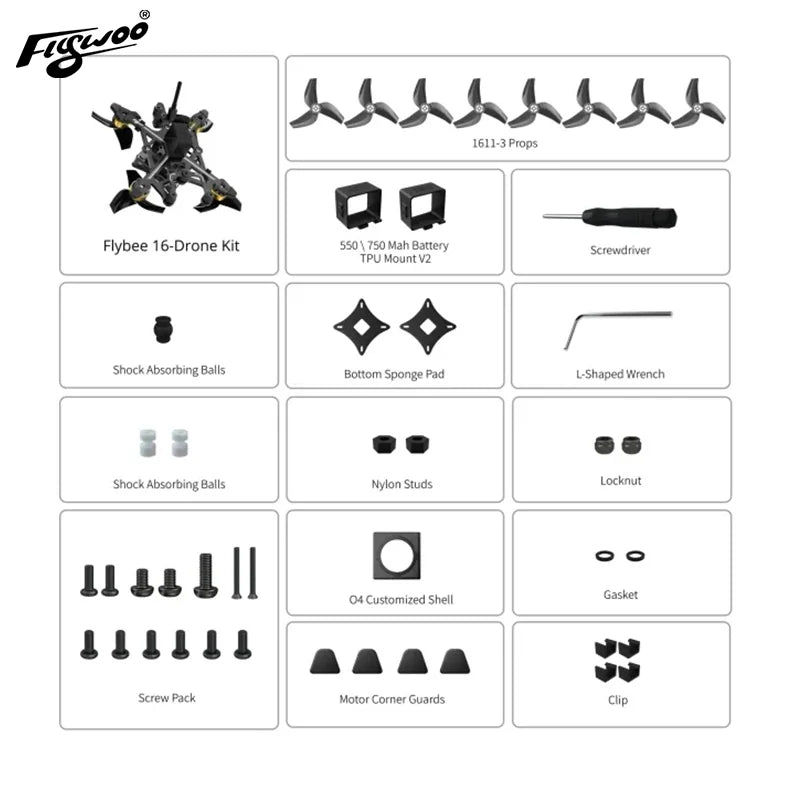 Flywoo Flybee 16 HD O4 2S FPV Drone | Ultralight 2S Racing Build Tidesmit