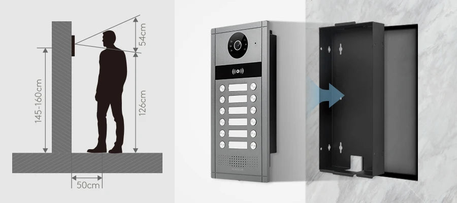 HOMSECUR XC114F-12 Doorbell Camera RFID Access For Video Doorphone Call Intercom 12 Families