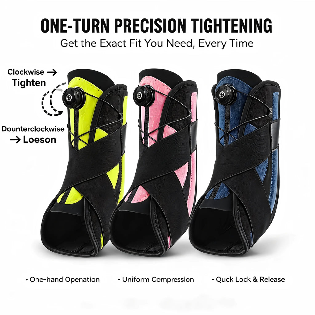 Adjustable BOA Ankle Brace Support Sport Fitness Ankle Protector Sprain Recovery Stabilizer Foot Care Pain Relief Ankle Wrap