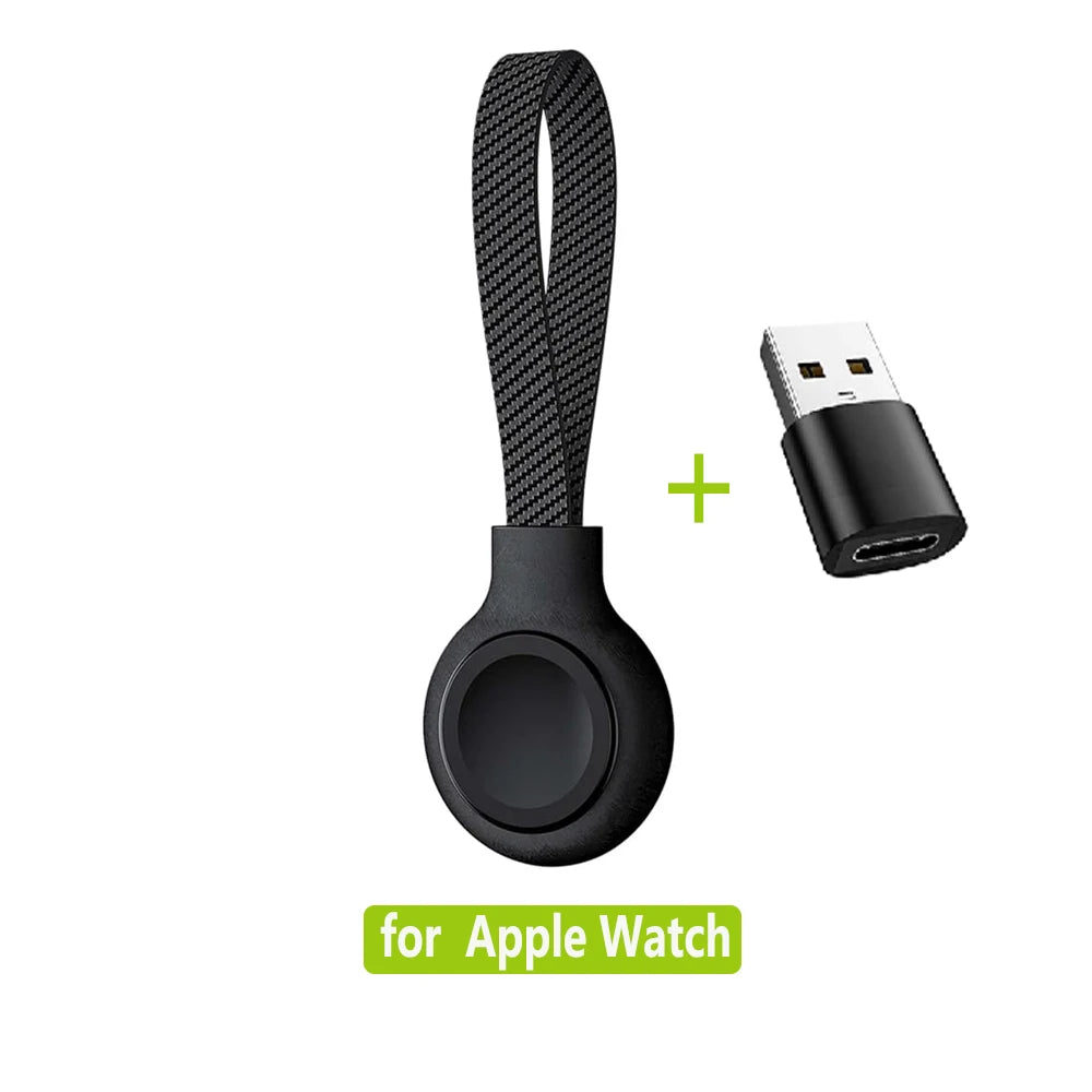 Magnetic Apple Watch Charger for Apple Watch, Portable Wireless Charging Black add Adapter Tidesmit
