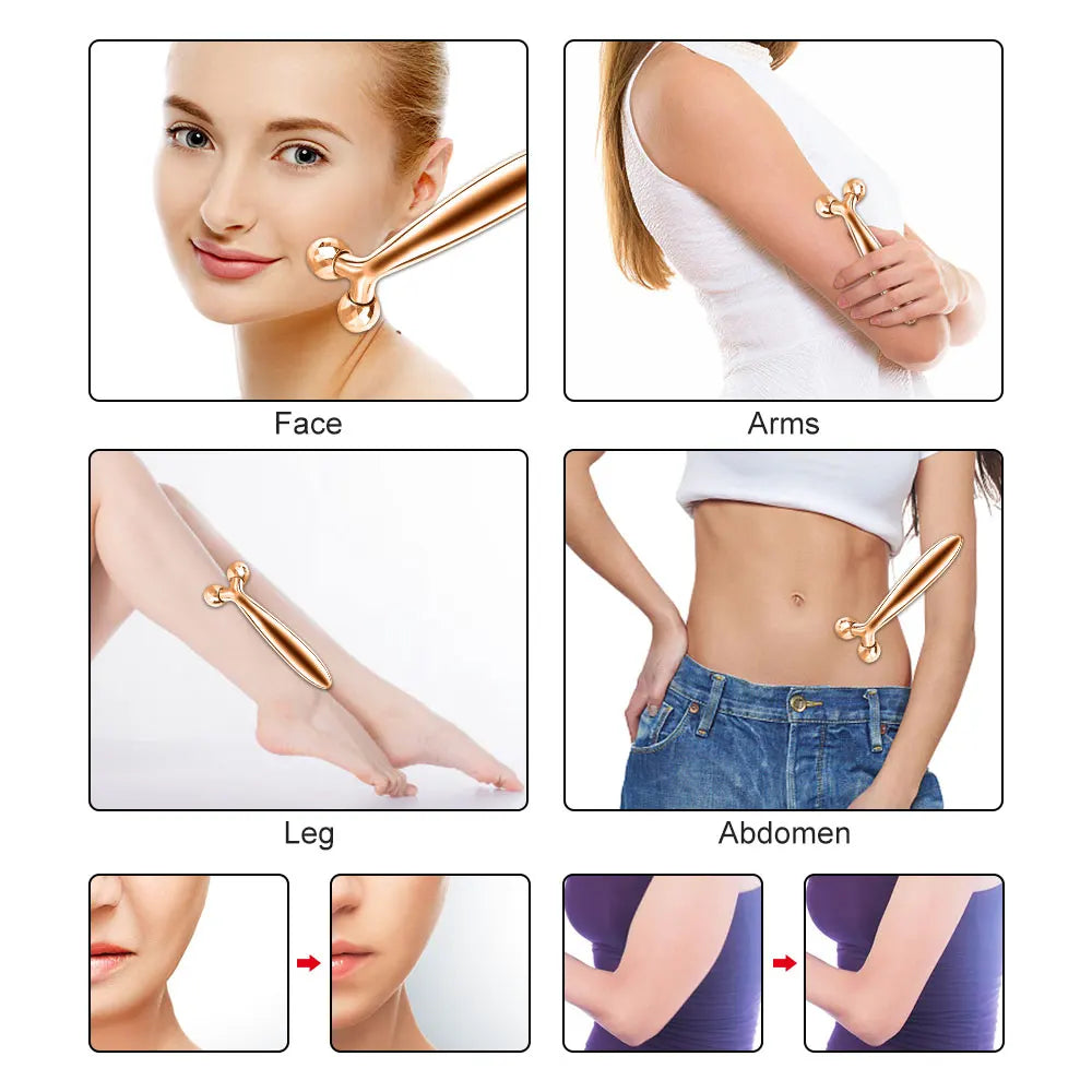 3D Face Roller Massager for Skin Lifting and V-Shape Face Contouring Body Shaping Massage Equipment Tidesmit