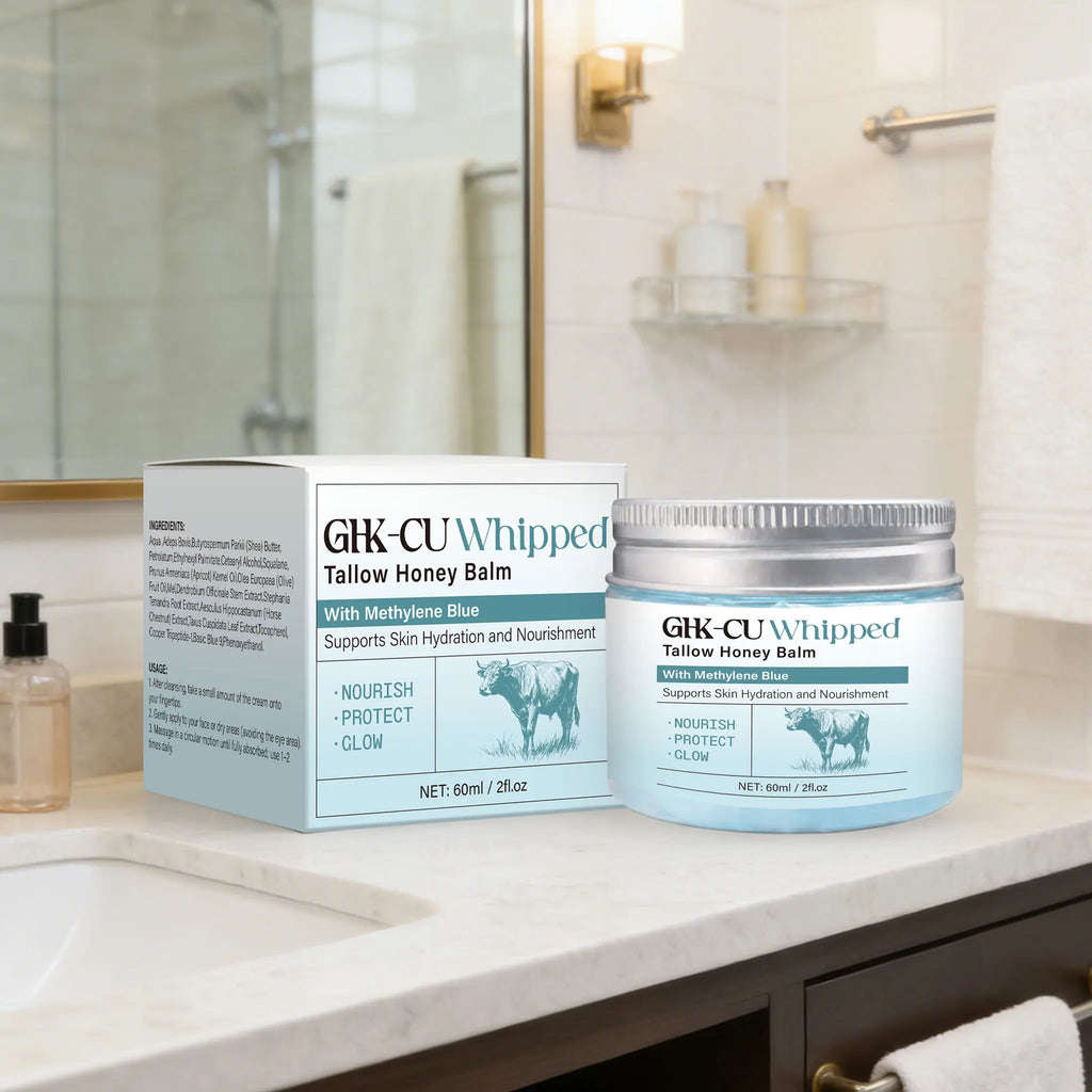 1/2/3PCS Copper Peptides GHK-Cu Beef Tallow for Skin, Blue Balm Manuka Honey & Vitamin E, Natural Face Moisturizer, Skincare