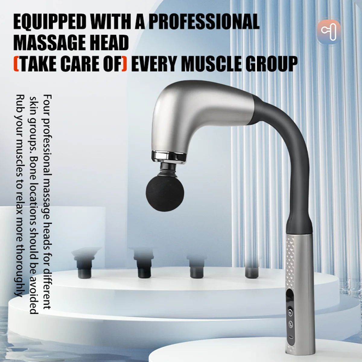 Electric Massage Gun for Deep Tissue Recovery – Natural Black Body Shaping Massage Equipment Tidesmit