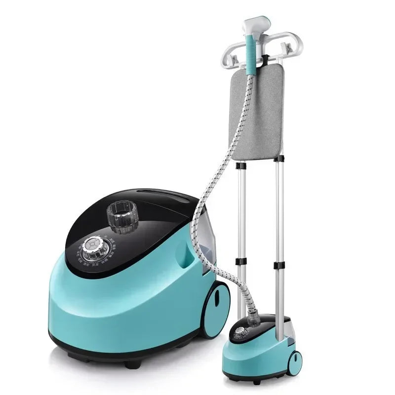 Tidesmit portable double rod vertical garment steamer with ironing board for fast household clothes care view 6