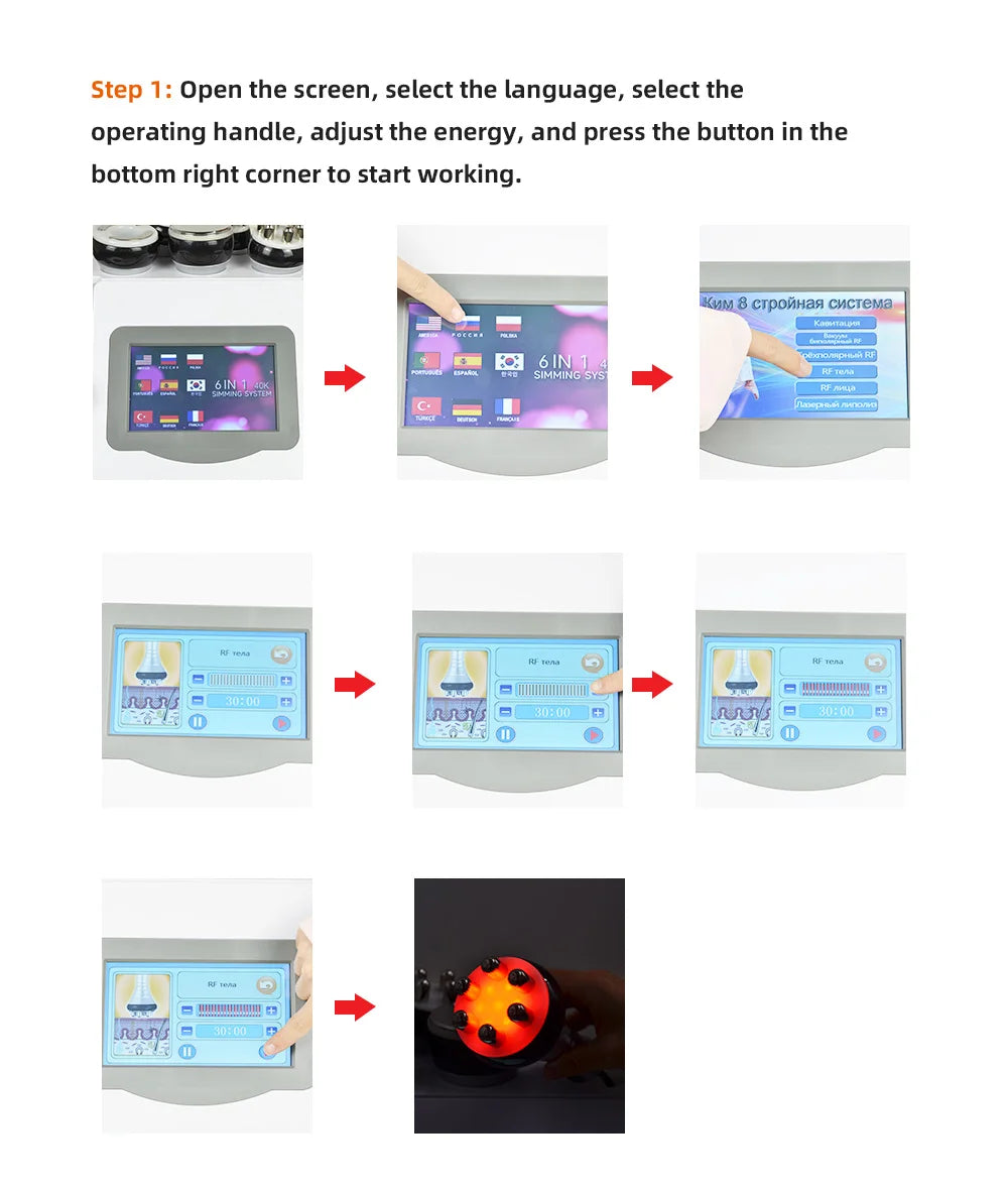 Ultrasonic Cavitation 6-in-1 Body Slimming Device - Tidesmit Body Shaping Massage Equipment Tidesmit