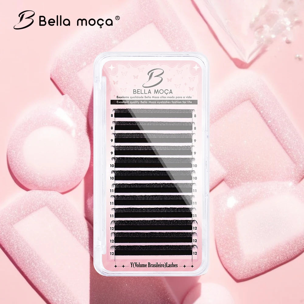 YY Shaped Eyelash Extensions 0.07mm D Curl Matte Faux Mink Lash False Eyelashes Tidesmit