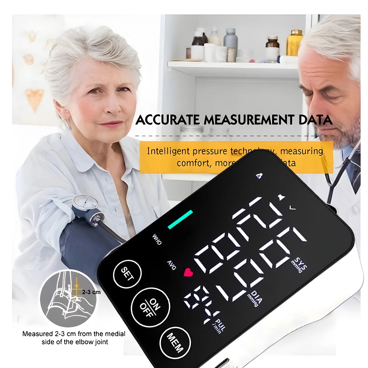 Blood Pressure Monitor Upper Arm Automatic Tonometer Digital Blood Pressure Meter BP Medical Sphygmomanometer Pulse BP monitor
