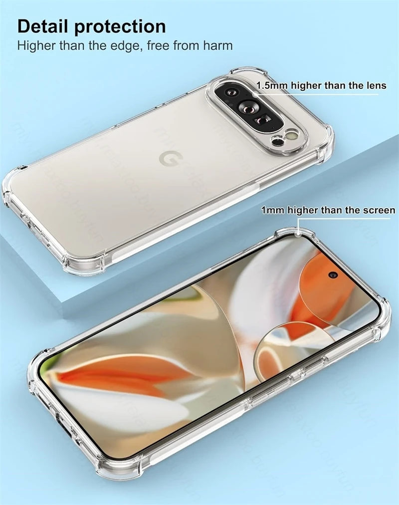 Google Pixel 9 Pro Slim Case | Shock-Absorbing TPU Transparent Cover Tidesmit