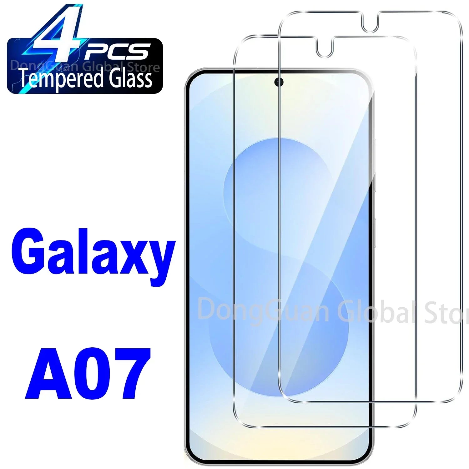 Samsung Galaxy A07 Tempered Glass Screen Protector - 9H Hardness Bundle Tempered glass Tidesmit