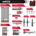 Geinxurn Tools Set Packaged with Screwdriver Bit,Mini Wrench,Socket Driver,Step Drill,Socket Adapter and Bit Holder for DIY