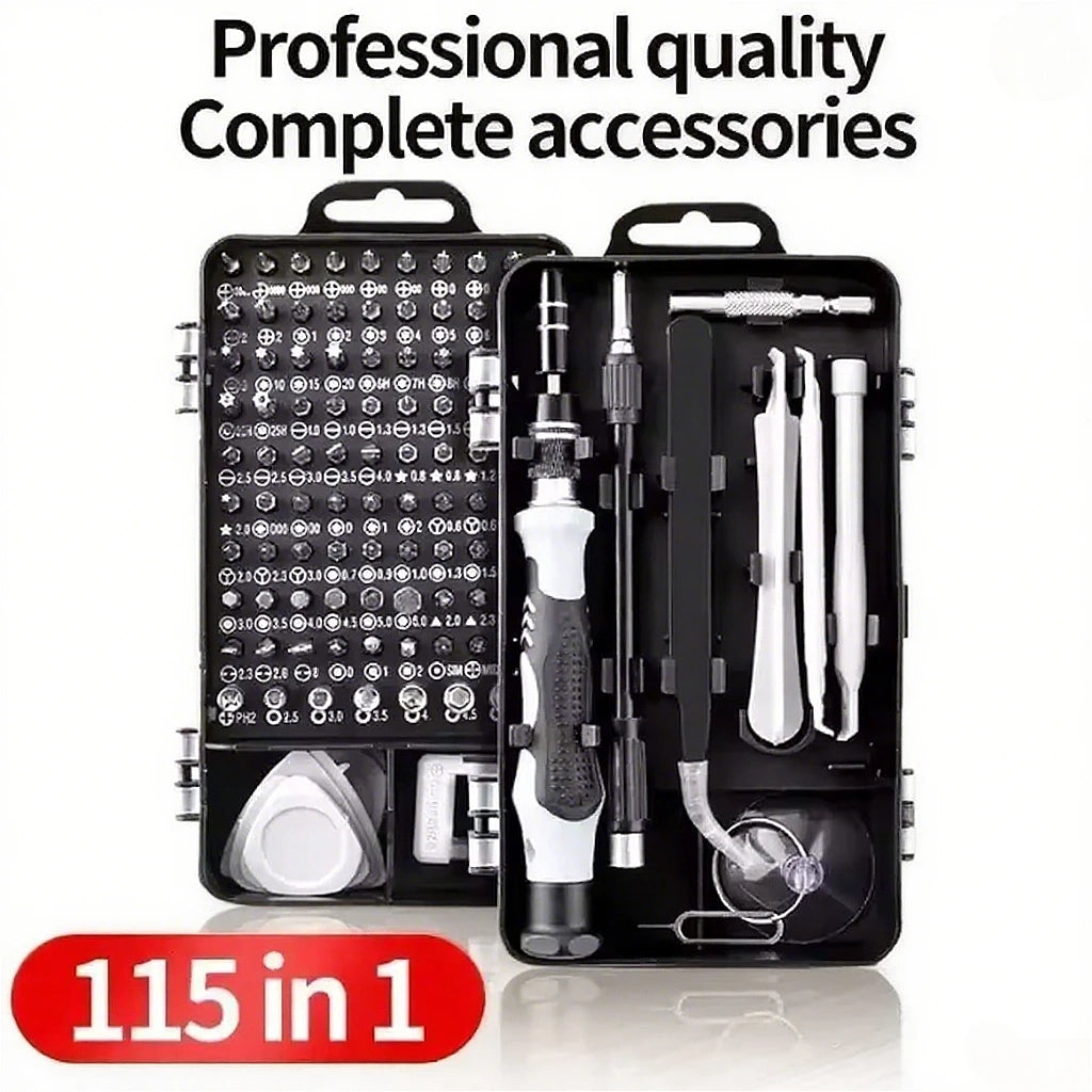TINSOL 115 in 1 Multifunctional Magnetic Screwdriver Set Screw Driver Bits PC Computer Phone Watch Repair Hardware Tool Kit