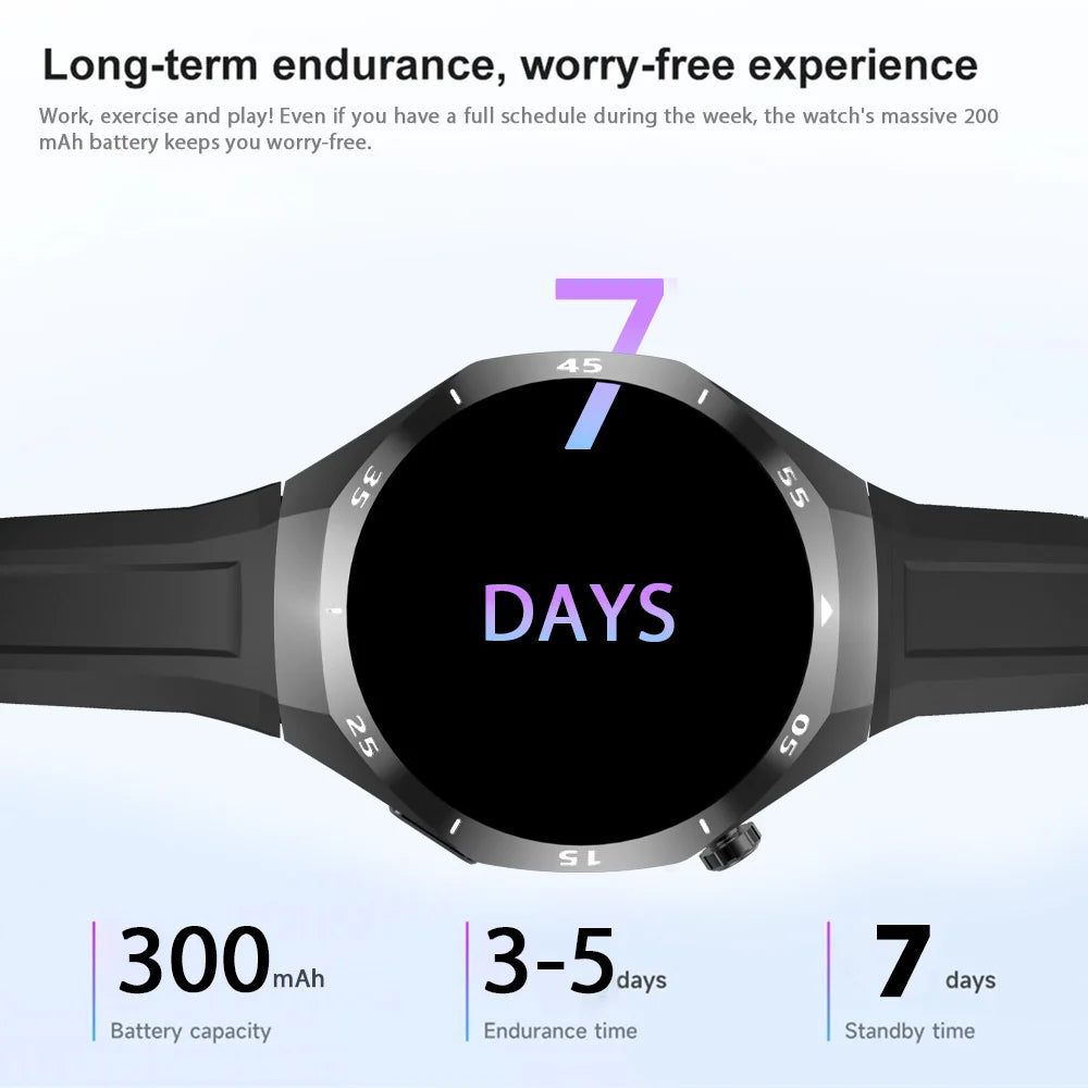 LAXASFIT Smart Watch 1.52" HD Game Dial Dynamic Dial Bluetooth Call Voice Assistant Wireless Charging Fitness Tracker