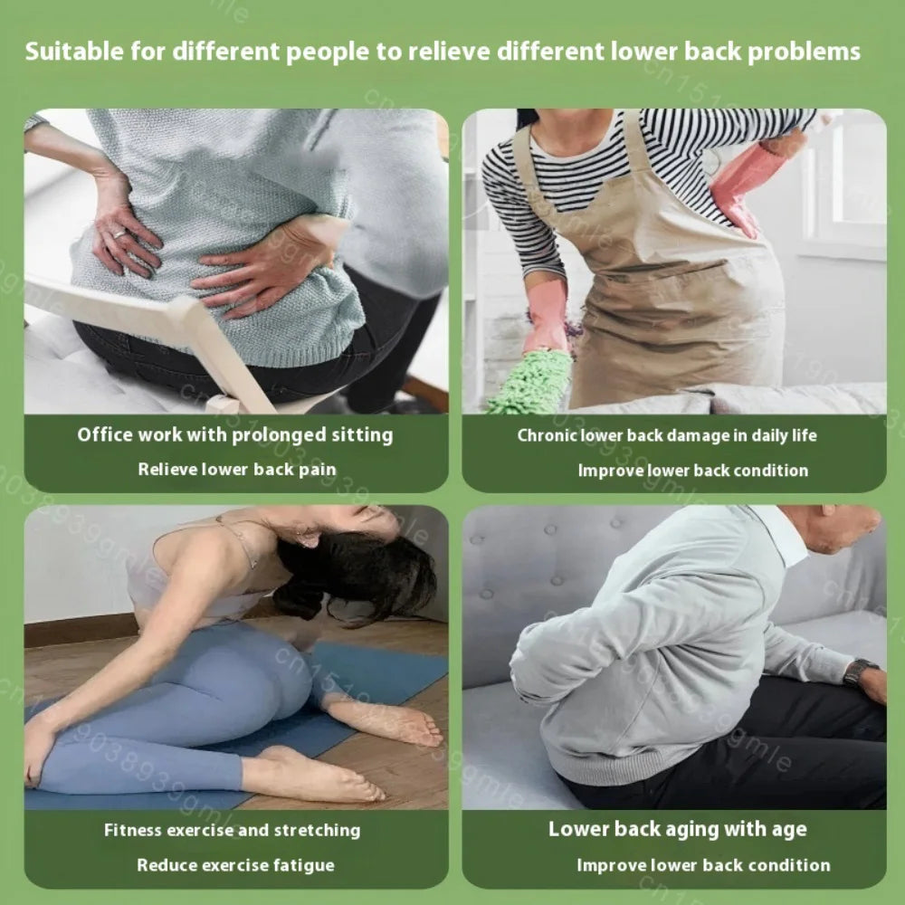 Back Stretcher for Lumbar Pain Relief with 12 Magnetic Acupressure Points Relaxation Treatment Tidesmit