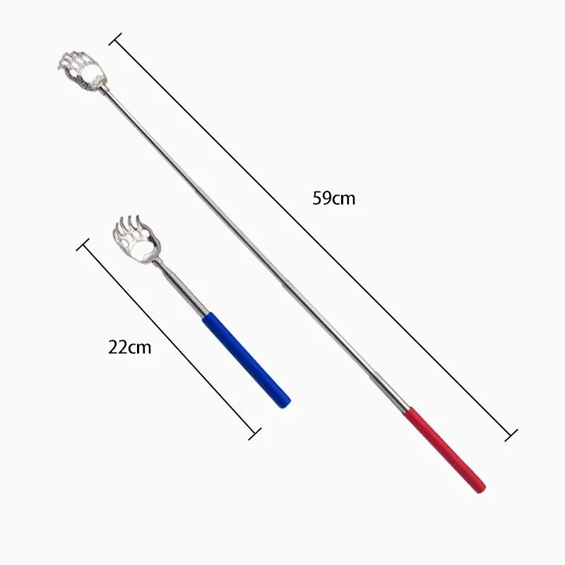 Telescopic Back Scratcher Stainless Steel Retractable Massager Back Massage Instrument Tidesmit