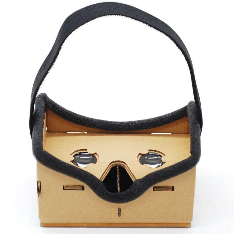 VR Headset for Smartphones - Portable 25mm Lens 3D Cardboard Kit Tidesmit
