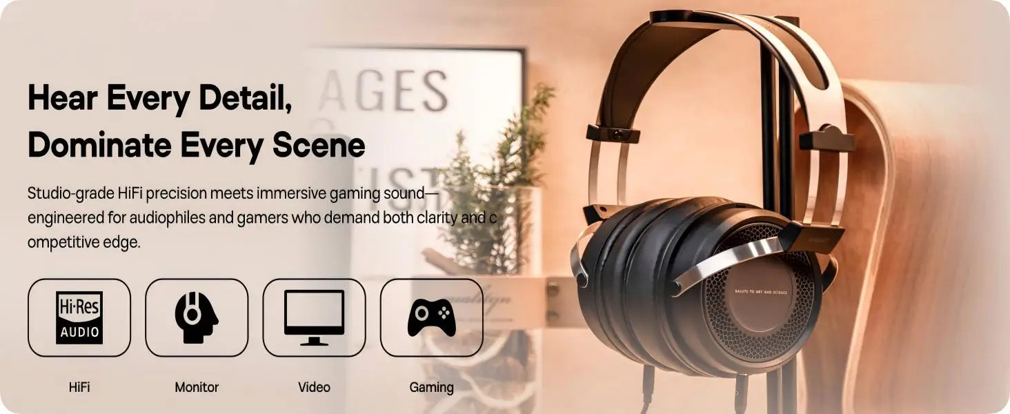 SIMGOT EP5 Wireless Headphones with 50mm Dynamic Driver & Low Latency Audio Tidesmit