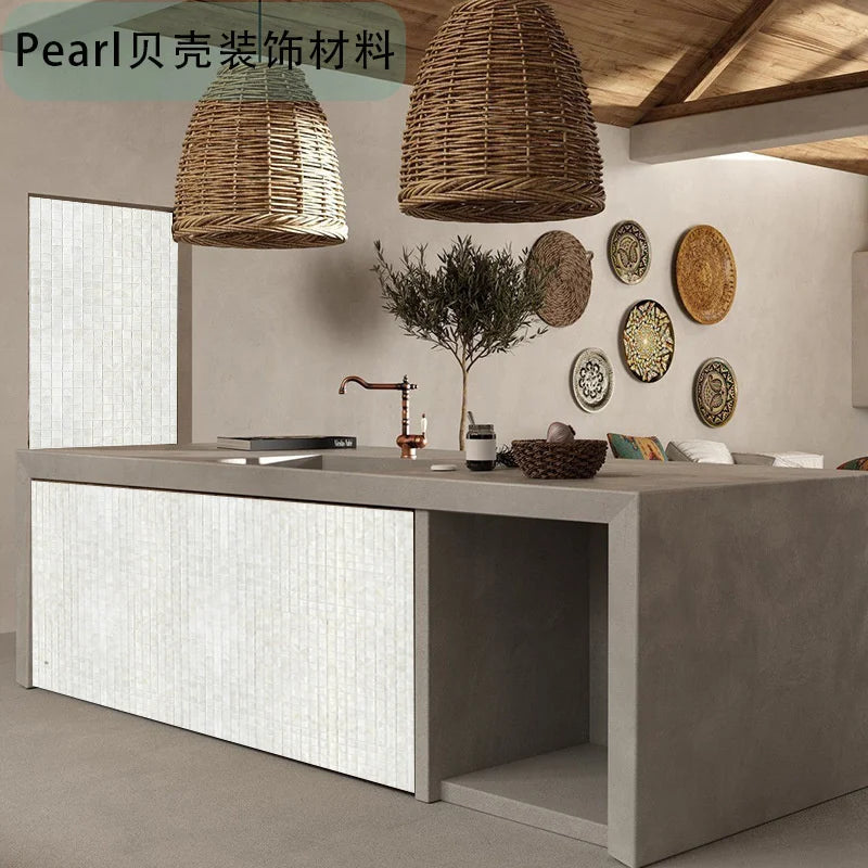 Pearl Shell Mosaic Peel And Stick Tiles Natural Self Adhesive Backsplash For Kitchen Bathroom Balcony Living Room For Couples
