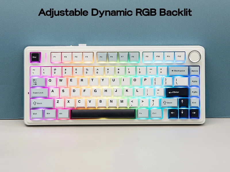 EPOMAKER x AULA F75 75% ANSI Hot-Swap Gasket Bluetooth 5.0/2.4G Wireless/Wired Mechanical Keyboard PBT Keycaps for Mac/Win