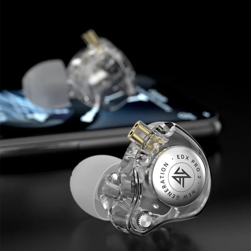 KZ EDX Pro 2 Hi-Fi Wired Earphones Dynamic Dual Drivers | Tidesmit Tidesmit