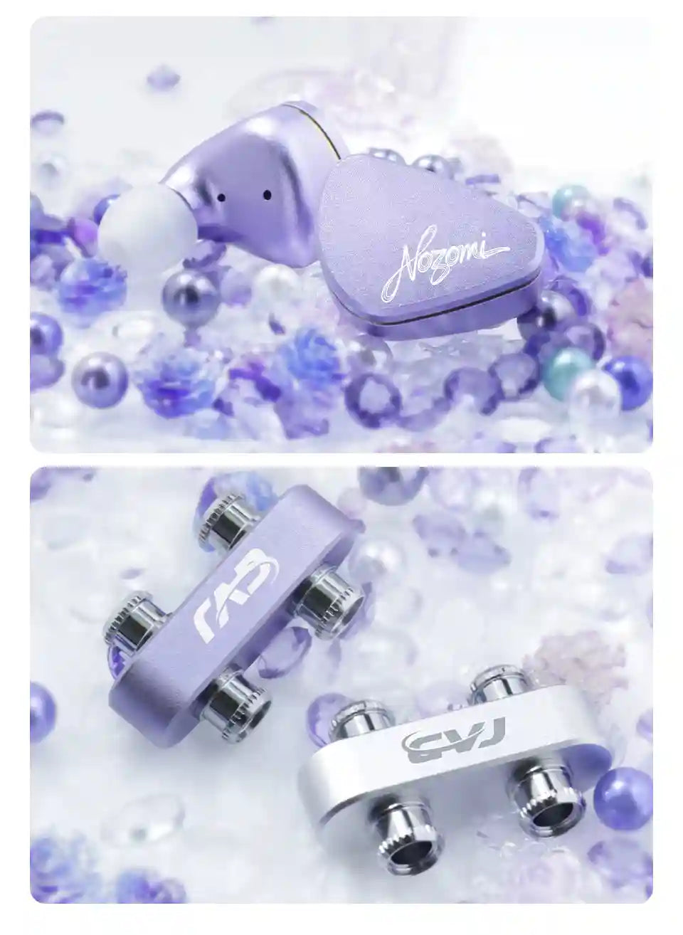 Planar In-Ear Monitors: NOZOMI 3-Unit Interchangeable Nozzle Earbuds Tidesmit