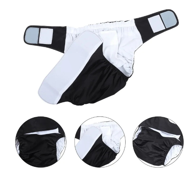 Adult Suede Cloth Diaper Waterproof Washable Pants Leakage Adjustable Incontinence Cotton Underwear Diaper Pants Men Women New