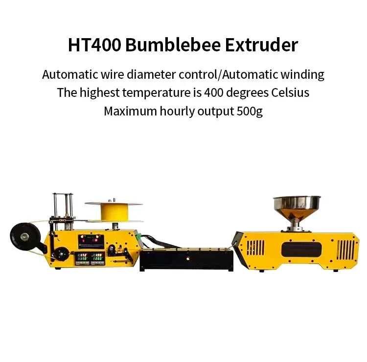 PLA-CF PETG-CF HT400 Bumblebee Extruder 3D Priting Filament Extrusion Machine Desktop Extruder Machine for DIY and Small Factory