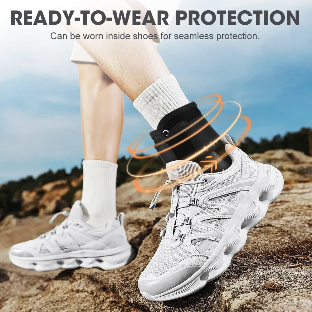 Foot Ankle Support Brace for for Arthritis Tendonitis Sprain Injuries with Side Stabilizers Women Men 360° Protect Foot Brace