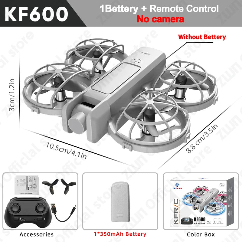 Mini RC Camera Drone with HD Lens & 3D Stunt Flight Modes NO Camera Ordinary Tidesmit