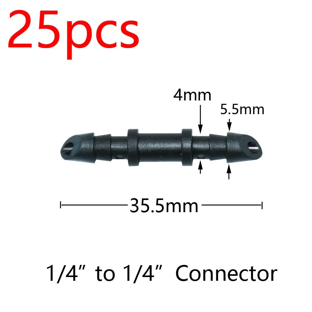 Garden Hose Connectors Barbed Tee Elbow Cross End Plug Coupling WDrip Irrigation System Atering Fitting For 3/5 4/7mm Hsse 2027