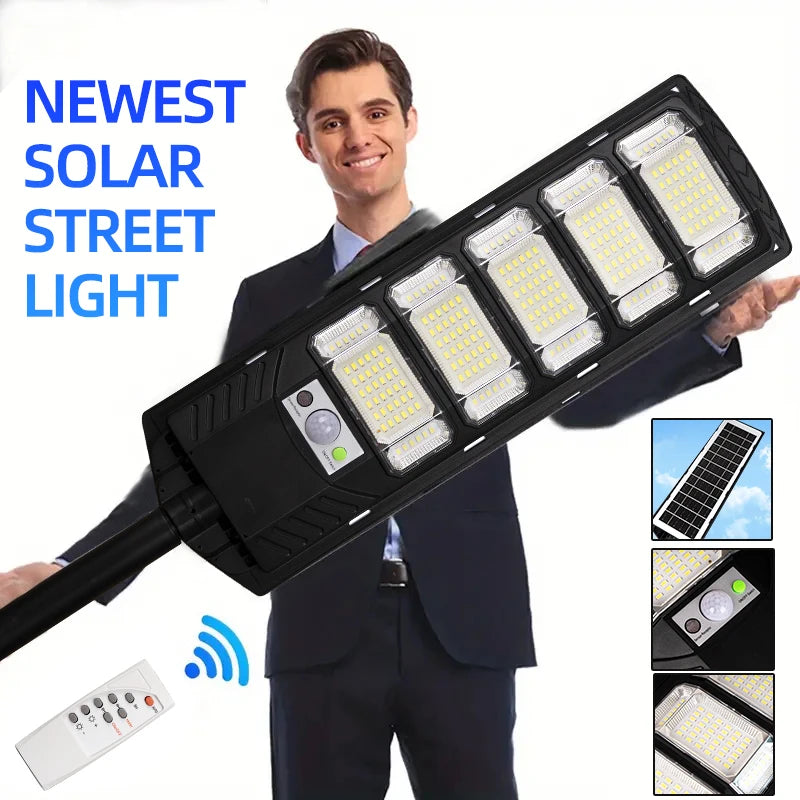 120000LM Solar Light Commercial LED Outdoor Dusk To Dawn Solar Street Light Road Area Lamp Waterproof Backyard Security Lighting