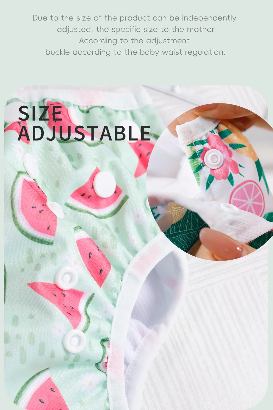 HappyFlute 3-Piece Mesh Cloth Inner Fabric Baby Swimming Diaper Reusable Adjustable 0-3 Years Summer Diaper